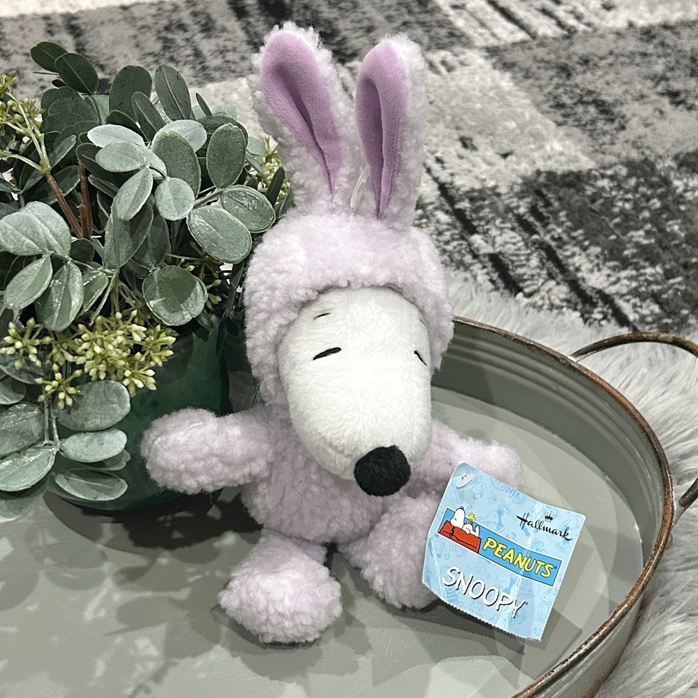 Hallmark Snoopy in Purple Bunny Costume Easter 11" Plush Toy NWT